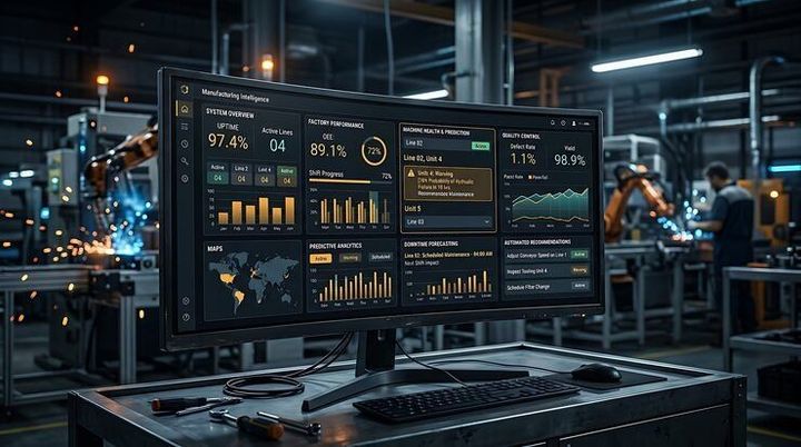 Real-Time Production Dashboards Details: Features, Production Data, KPIs and Monitoring Methods